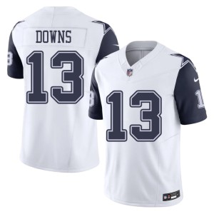 White Color Rush #13 Caleb Downs Men NFL Dem Boys Jerseys 382742-697