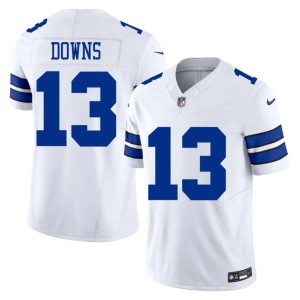 White DC Embroidery #13 Caleb Downs Mens Jerseys 212885-886