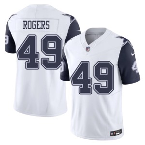 White Color Rush Stitched DJ Rogers #49 Lone Star Cowboys Men's Jerseys 274732-140