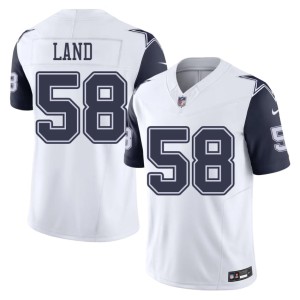 White #58 Dallas Cowboys Stitched Isaiah Land Color Rush Men Jersey 298264-151