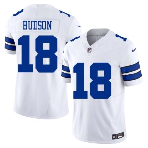 White #18 Replica Men Jordan Hudson Lone Star Cowboys Jersey 188245-347