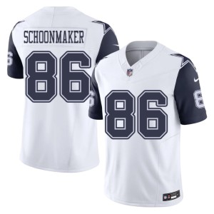 White Mens Luke Schoonmaker Football Color Rush Big D #86 Jerseys 331319-500