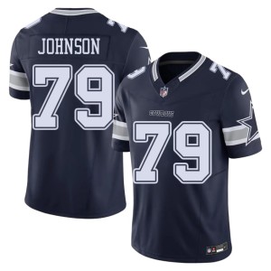 Navy Marcellus Johnson Game Men's #79 Lone Star Cowboys Jersey 507496-790