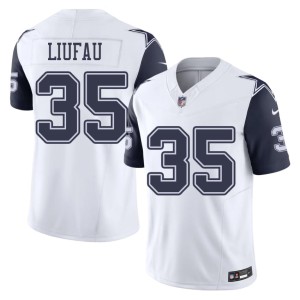 White Mens #35 NIL Marist Liufau Color Rush Lone Star Cowboys Jersey 985536-750