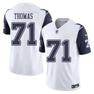 White Men Lone Star Cowboys Color Rush #71 Official Nate Thomas Jerseys 820781-696