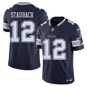 Navy Roger Staubach DAL Cowboys Replica Mens #12 Jerseys 943262-410