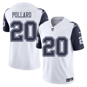 White Tony Pollard Men's Football Lone Star Cowboys Color Rush #20 Jersey 497316-133