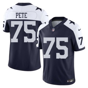 Navy DAL Cowboys Alternate Mens #75 Shiyazh Pete 2026-27 Jerseys 789441-438