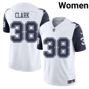 White Official Cowboys Alijah Clark Color Rush #38 Women Jerseys 613307-576