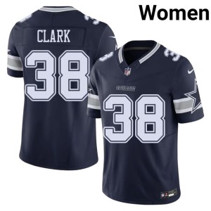 Navy Alijah Clark D-Boys #38 Stitched Women's Jersey 844816-548