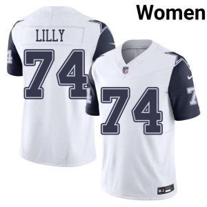 White DC Football #74 Color Rush Bob Lilly Women Jersey 575960-989
