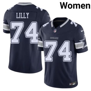 Navy Lone Star Cowboys Bob Lilly #74 Womens NFL Jerseys 524167-770