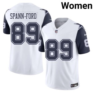 White NFL Color Rush Brevyn Spann-Ford DAL Cowboys Women's #89 Jersey 778394-862