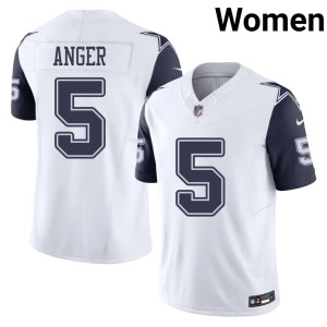 White #5 Women's Dem Boys Official Bryan Anger Color Rush Jerseys 761792-853