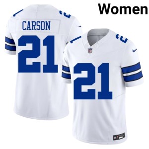 White Caelen Carson Embroidery #21 D-Boys Women's Jersey 573246-789