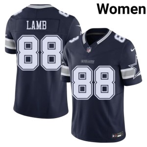 Navy CeeDee Lamb Women's Replica Big D #88 Jersey 276155-987