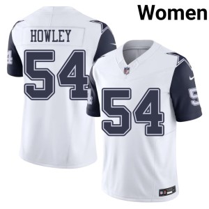 White Color Rush Womens Chuck Howley #54 Big D Game Jerseys 957703-458