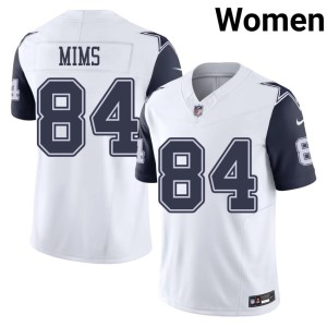 White Womens Denzel Mims Big D NIL Color Rush #84 Jersey 125019-270