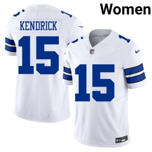 White #15 Derion Kendrick Cowboys Nation NIL Women Jerseys 639757-433