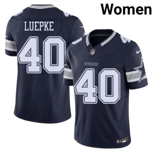 Navy The Pokes Women's NIL #40 Hunter Luepke Jerseys 264347-807