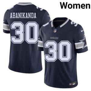 Navy Women's #30 Limited Israel Abanikanda DAL Jerseys 808070-424