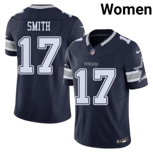 Navy Jaden Smith Women #17 NFL DAL Cowboys Jersey 253836-659