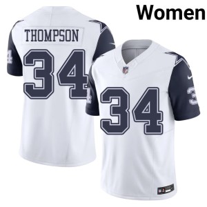 White Replica Women's The 'Boys Color Rush Jalen Thompson #34 Jersey 191458-760