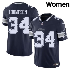 Navy Replica Lone Star Cowboys Jalen Thompson #34 Womens Jerseys 964433-275