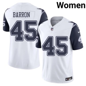 White #45 Women's Color Rush Dem Boys Justin Barron Limited Jerseys 367716-553