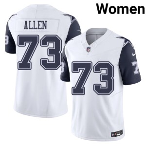 White DC Color Rush Larry Allen Game #73 Women Jerseys 956348-246