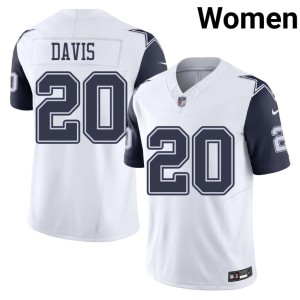 White Malik Davis Color Rush 2026-27 #20 Womens DAL Cowboys Jerseys 497747-679