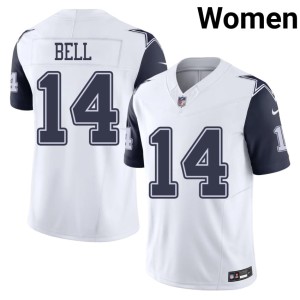 White #14 2026-27 Womens DAL Cowboys Color Rush Markquese Bell Jerseys 726043-269