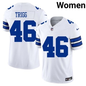 White #46 NIL Women's Dem Boys Michael Trigg Jerseys 167020-438