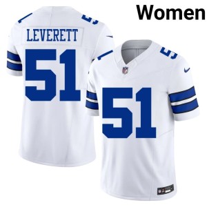 White Nick Leverett #51 Womens 2026 DAL Jerseys 261794-409