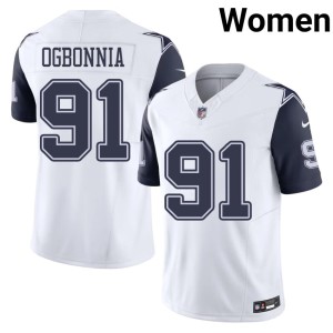 White DAL Cowboys Women Limited #91 Color Rush Otito Ogbonnia Jersey 784818-630