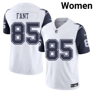 White #85 Princeton Fant Womens Color Rush Embroidery Lone Star Cowboys Jersey 912754-504