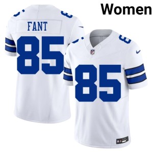 White Women's #85 Princeton Fant Game Cowboys Nation Jersey 881011-129