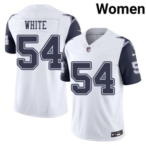 White Women's Football Cowboys Color Rush Randy White #54 Jerseys 940776-322