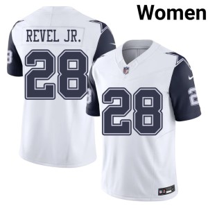 White #28 Replica Color Rush Shavon Revel Jr. Dem Boys Women's Jersey 340189-762