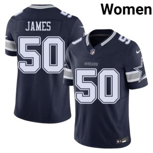 Navy 2026 Dallas Women's #50 Shemar James Jerseys 409544-935