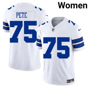 White Limited Shiyazh Pete #75 Womens Cowboys Nation Jerseys 379301-942