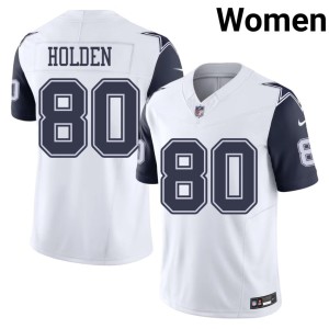 White NIL #80 DAL Color Rush Women's Traeshon Holden Jersey 917760-929