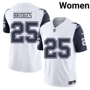 White Trikweze Bridges Color Rush #25 Cowboys Limited Womens Jersey 366232-661