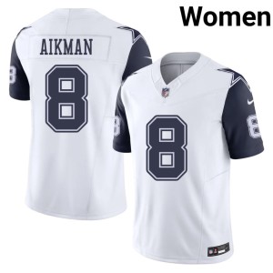 White Official Troy Aikman Color Rush #8 The 'Boys Women's Jerseys 678906-282