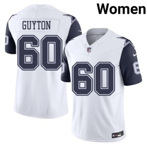 White D-Boys Tyler Guyton Replica #60 Womens Color Rush Jerseys 677300-794
