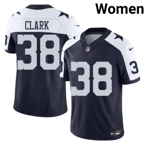 Navy Dallas Alijah Clark Football Alternate #38 Women Jersey 176836-620