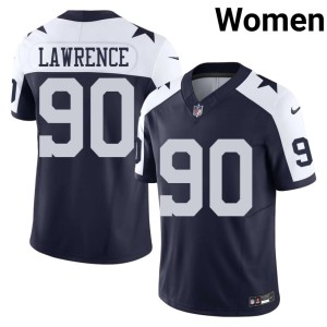 Navy Women D-Boys #90 DeMarcus Lawrence Alternate Football Jersey 739739-615