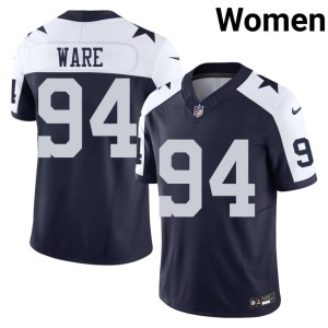 Navy Women #94 Alternate Replica DeMarcus Ware Dallas Cowboys Jerseys 263264-728