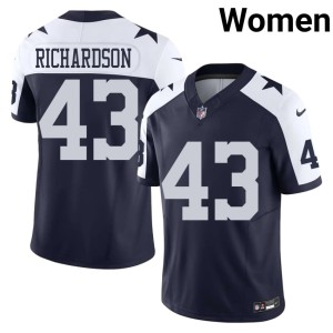 Navy #43 Alternate Player DAL Cowboys Dominic Richardson Womens Jersey 105686-730