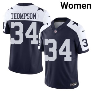 Navy Jalen Thompson Alternate Stitched Womens Dallas Cowboys #34 Jersey 850272-855